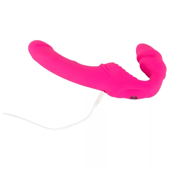 You2Toys - Double2Teaser - pripínací vibrátor bez popruhov (ružový)