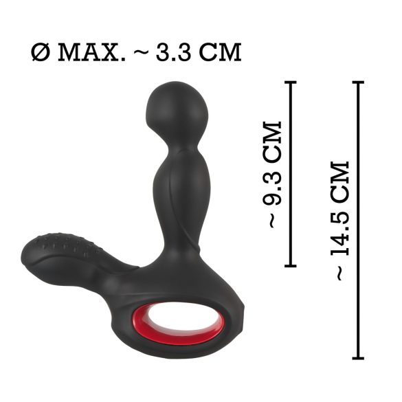 You2Toys Massager - rotujúci, hrejivý prostatický vibrátor (čierny)