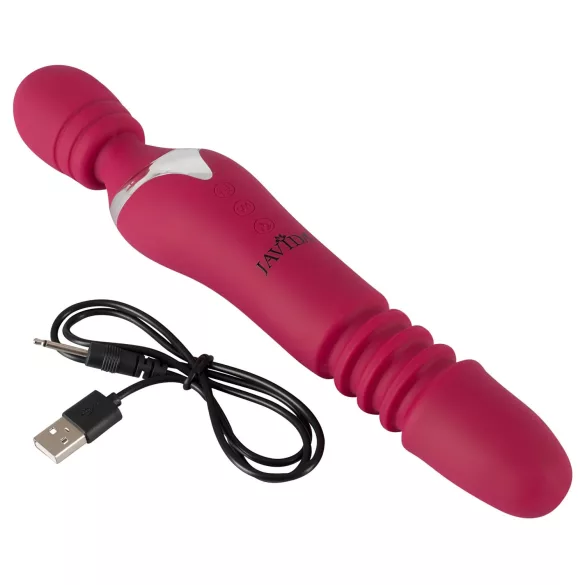 Javida Thrusting - 3v1 masážny vibrátor (červený)