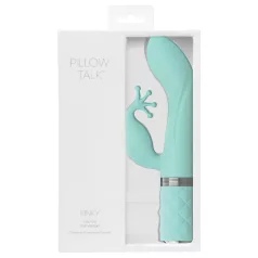   Pillow Talk Kinky - akumulátorový, 2-motorový vibrátor na bod G (tyrkysový)