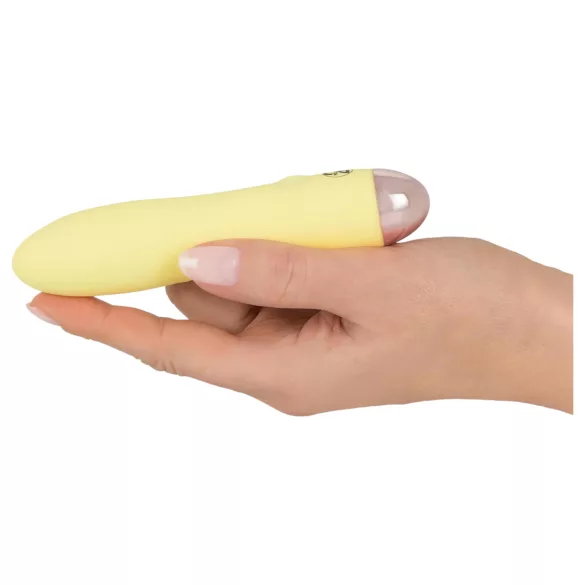 Cuties Mini Yellow - akumulátorový, silikónový vibrátor (žltý)