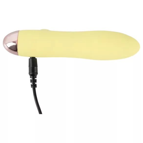 Cuties Mini Yellow - akumulátorový, silikónový vibrátor (žltý)