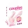 Couples Choice - vibračný párový vibrátor s 2 motormi (ružový)