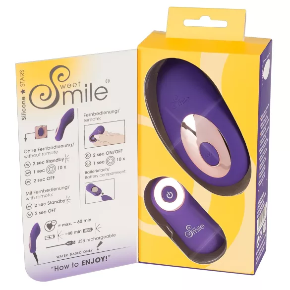 SMILE - vibračné nohavičky - diaľkové ovládanie - fialová