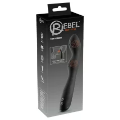 Rebel - vibrátor na prostatu s 2 motormi - čierny