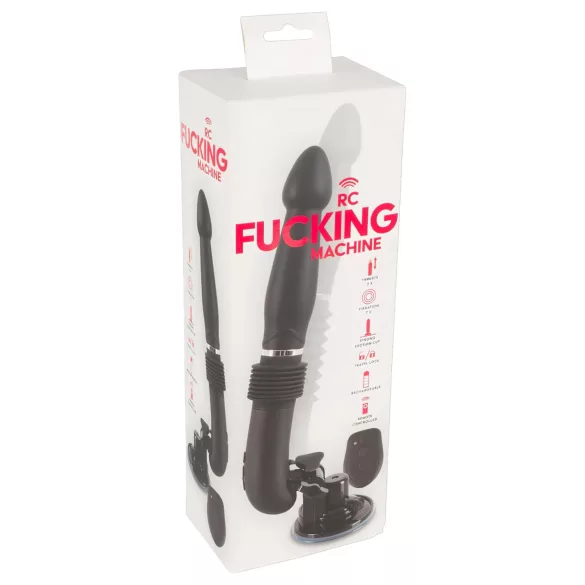 You2Toys - strojný vibrátor na diaľkové ovládanie - čierny - nabíjateľný