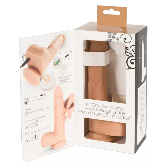 You2Toys - realistický vibračný strapon - prírodná farba