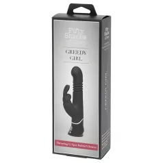 Fifty Shades of Grey - vibračný dildo s pohybom - čierny