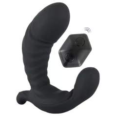   You2Toys - vibračný nafukovací vibrátor s diaľkovým ovládaním - čierny