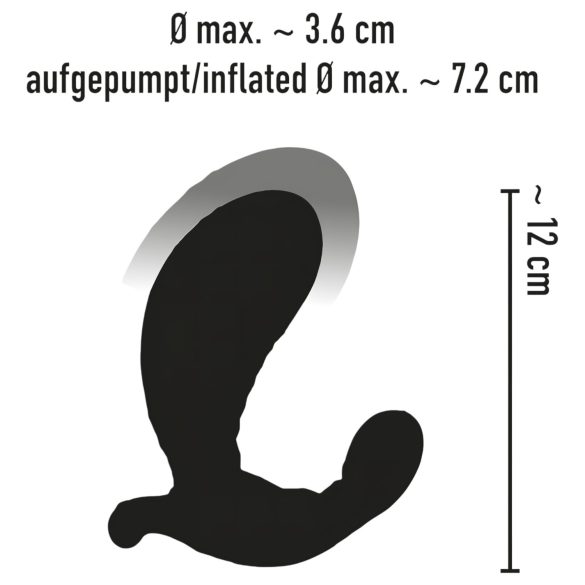 You2Toys - vibračný nafukovací vibrátor s diaľkovým ovládaním - čierny