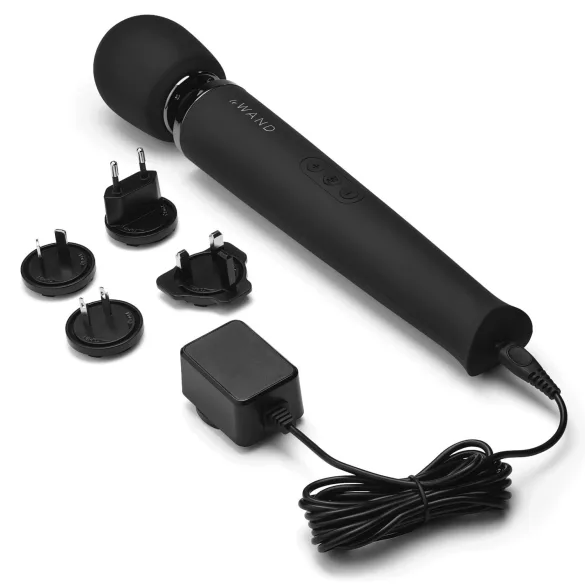 Le Wand Petite - exkluzívny, akumulátorový masážny vibrátor (čierny)