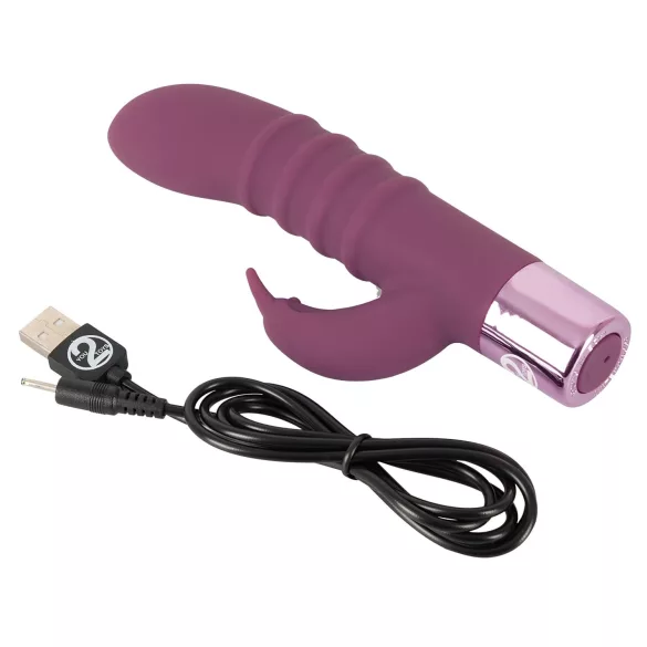 You2Toys - Rabbit Vibe - akumulátorový vibrátor na bod G s klitoriálnym ramenom (fialový)