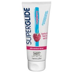 HOT Superglide - jedlý lubrikačný gél - malina - 75 ml