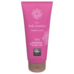 Shiatsu 2v1 malinová - masážny lubrikant - malina (200ml)