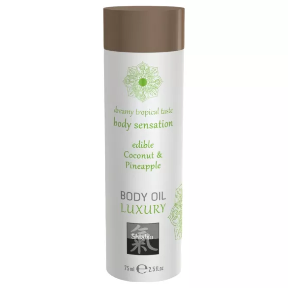 Shiatsu Luxury - jedlý masážny olej - kokos ananás - 75ml