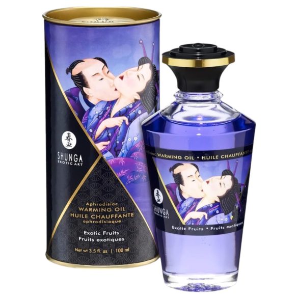 Shunga - zahrievací masážny olej - exotické ovocie (100ml)
