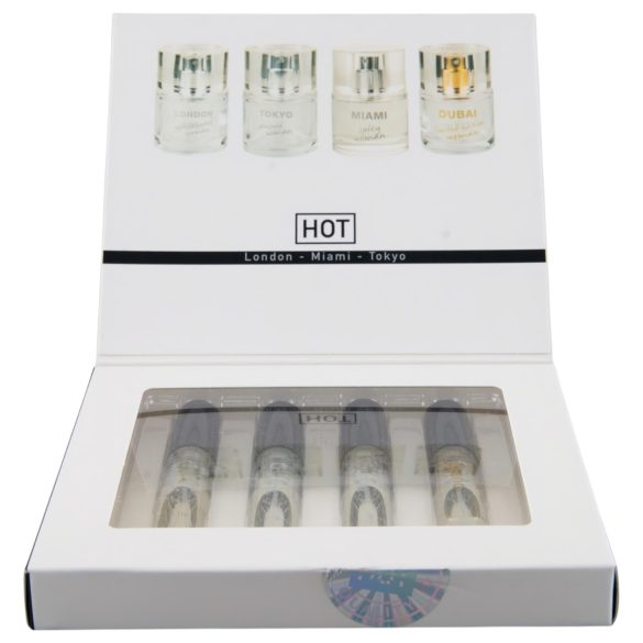 HOT - feromónový parfum pre ženy - darčekové balenie - 4x5 ml