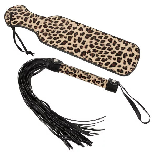 Master & Slave - BDSM sada na zväzovanie - umelá koža - hnedo-čierna