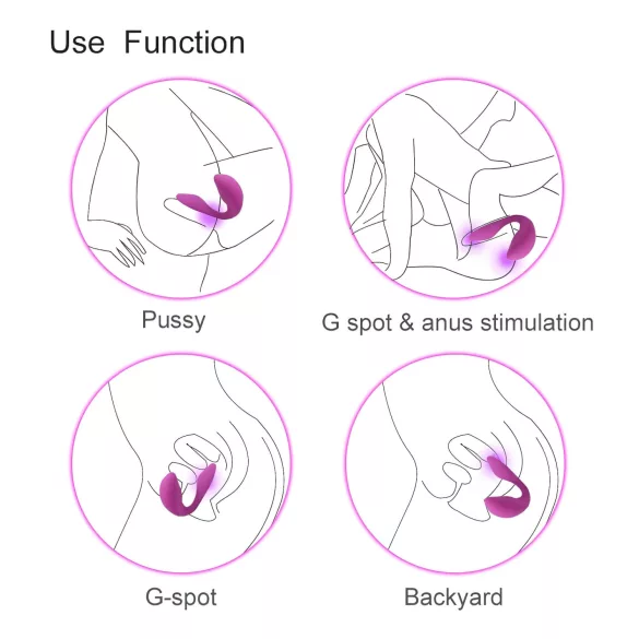 Cotoxo Cupid 2 - vibrátor pre páry na diaľkové ovládanie - fialový