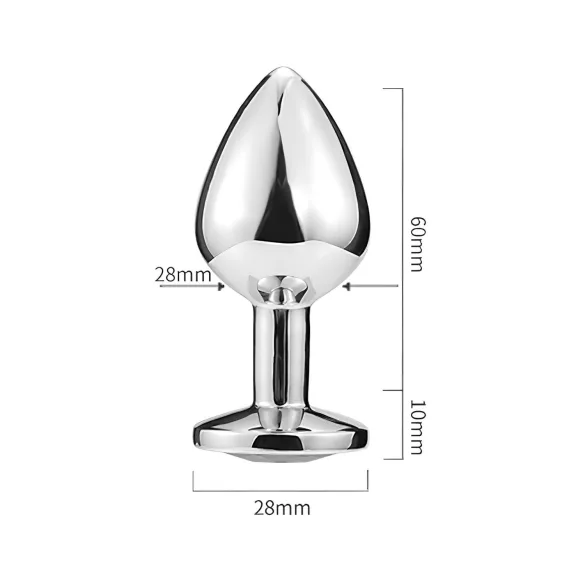 Sunfo - análny kovový plug - fialový kameň - strieborný