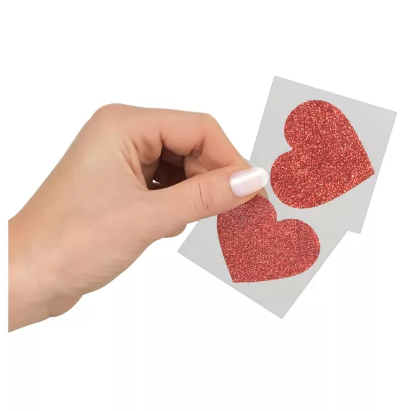 Cottelli - Trblietavá nálepka na bradavky - srdce