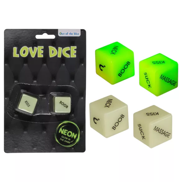 Glow Dice - svietiaca kocka - erotická hračka - fosforeskujúca