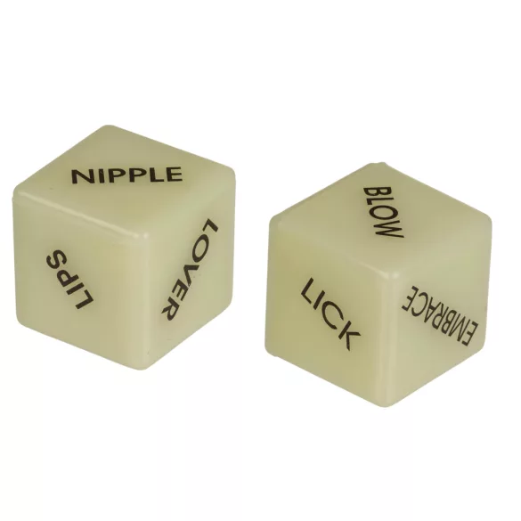 Glow Dice - svietiaca kocka - erotická hračka - fosforeskujúca