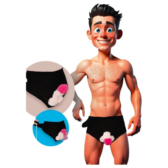 Pumpovací spodky s penisom (čierne)
