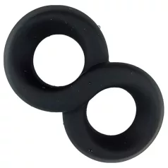   Pulselock Taur - dvojitý krúžok na penis a semenníky (čierny) - 20 mm