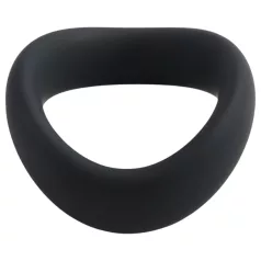   Pulselock Cocktura - skrútený silikónový krúžok na penis (čierny) - 45 mm