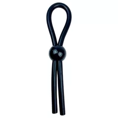   Pulselock Forge - nastaviteľný lasový silikónový erekčný krúžok (čierny)