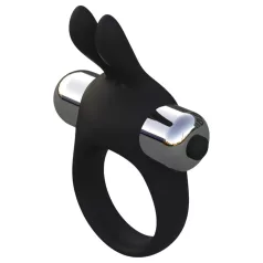   Pulselock Vantr - vibračný penisový krúžok s králičkom (čierny) - 30 mm