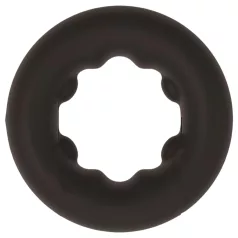   Pulselock Cocktura - bodkovaný silikónový erekčný krúžok (čierny) - 27 mm