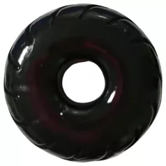   Pulselock Forge - čierny penisový krúžok z TPE so vzorom kolesa (19 mm)