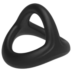   Pulselock Taur - Y‑tvarovaný krúžok na penis a semenníky (čierny) - S