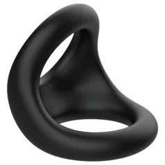   Pulselock Taur - tvarovaný krúžok na penis a semenníky (čierny)