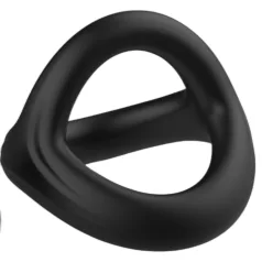   Pulselock Taur - Y‑tvarový krúžok na penis a miešok (čierny) - M
