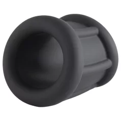  Pulselock Cocktura - vrúbkovaný silikónový erekčný krúžok (čierny) - 30 mm