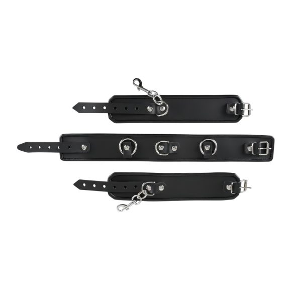 ZADO - obojok na krk s putami - čierna - koža