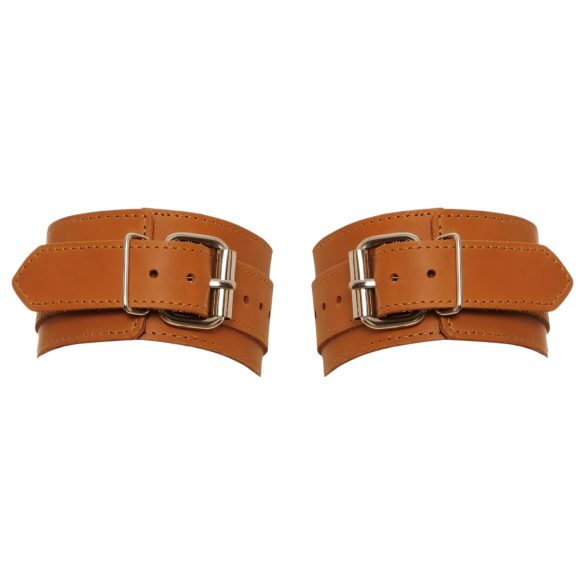 ZADO - kožené putá na zápästie (hnedé)