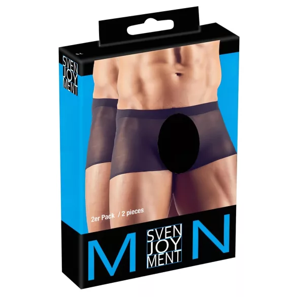 Svenjoyment - boxer set - priehľadný - čierna - 2 diely - S-L