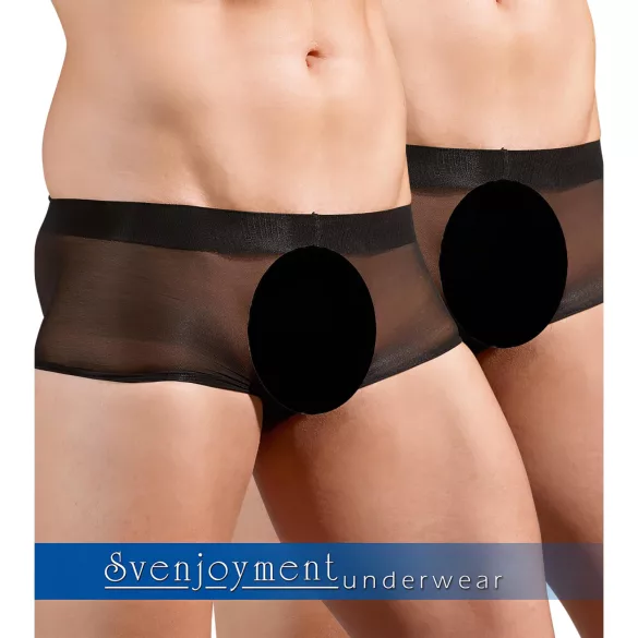 Svenjoyment - boxer set - priehľadný - čierna - 2 diely - S-L