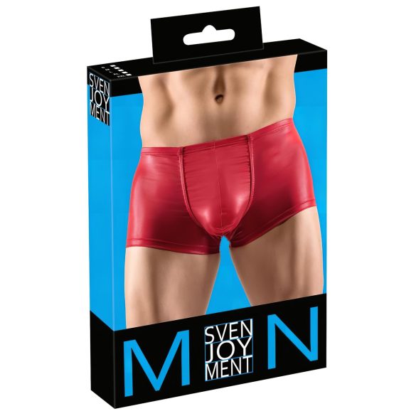 Svenjoyment - pánske boxerky push-up - lesklé - červené - 2XL