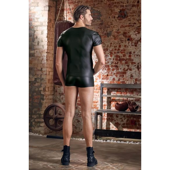 NEK - matný efekt, krátke rukávy, pánske tričko (čierne) - L