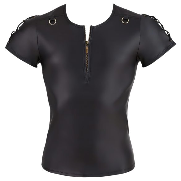 NEK - matný efekt, krátke rukávy, pánske tričko (čierne) - 2XL