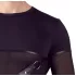 NEK - sexy dlhý rukáv s krížovými pásmi (čierny) - M