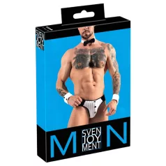   Svenjoyment - pánske tanga čašníka - súprava - čierno-biela