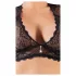 Cottelli Plus Size - erotická bielizeň set - čipka so štrasom - čierna