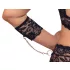 Cottelli Bondage Plus Size - čipkovaná podprsenka sada (čierna) - 4XL