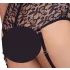 Cottelli Bondage Plus Size - čipkovaná podprsenka sada (čierna) - 4XL